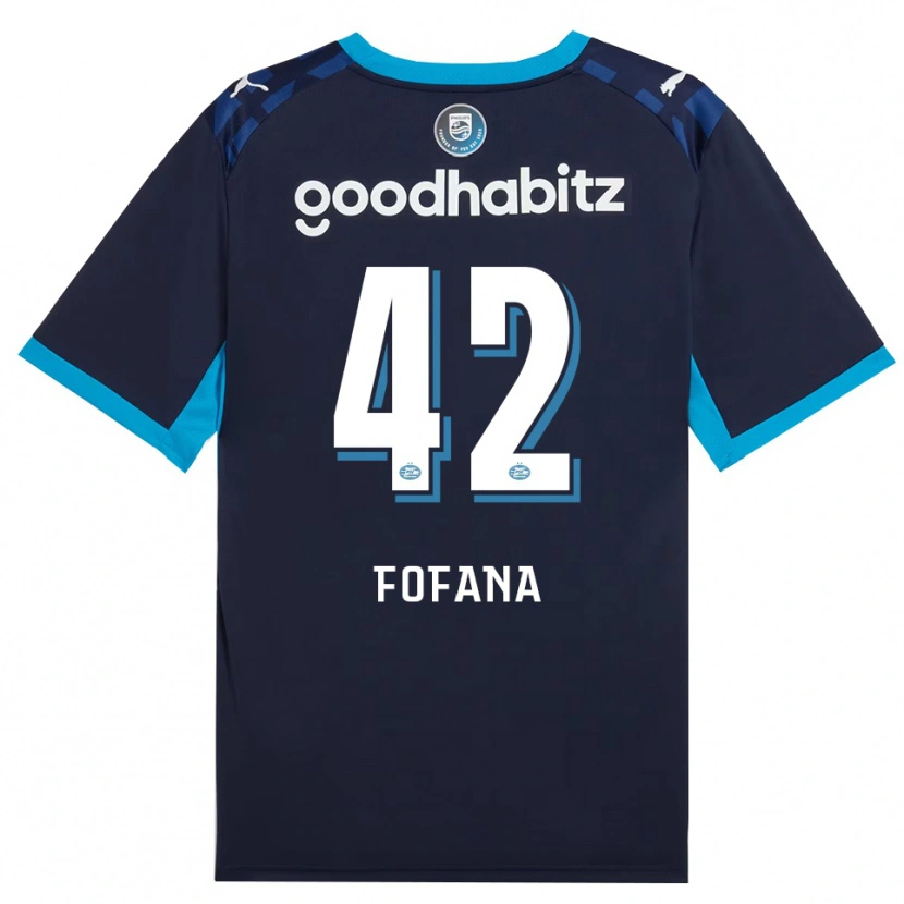 Danxen Mænd Fode Fofana #42 Jægerblå Kongeblå Tredje Sæt Spillertrøjer 2026/27 Trøje T-Shirt