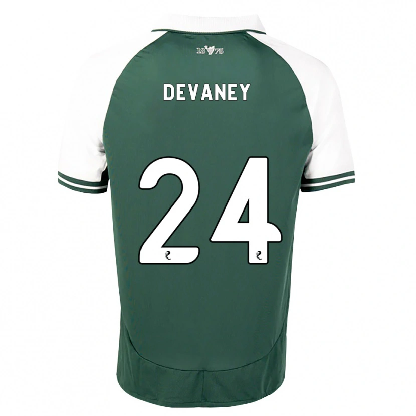 Danxen Mænd Jacob Devaney #24 Havgrøn Hvid Hjemmebane Spillertrøjer 2026/27 Trøje T-Shirt