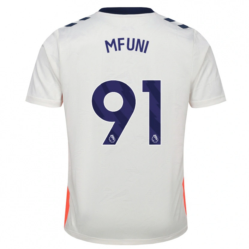Danxen Mænd Stephen Mfuni #91 Hvid Orange Kongeblå Udebane Spillertrøjer 2026/27 Trøje T-Shirt