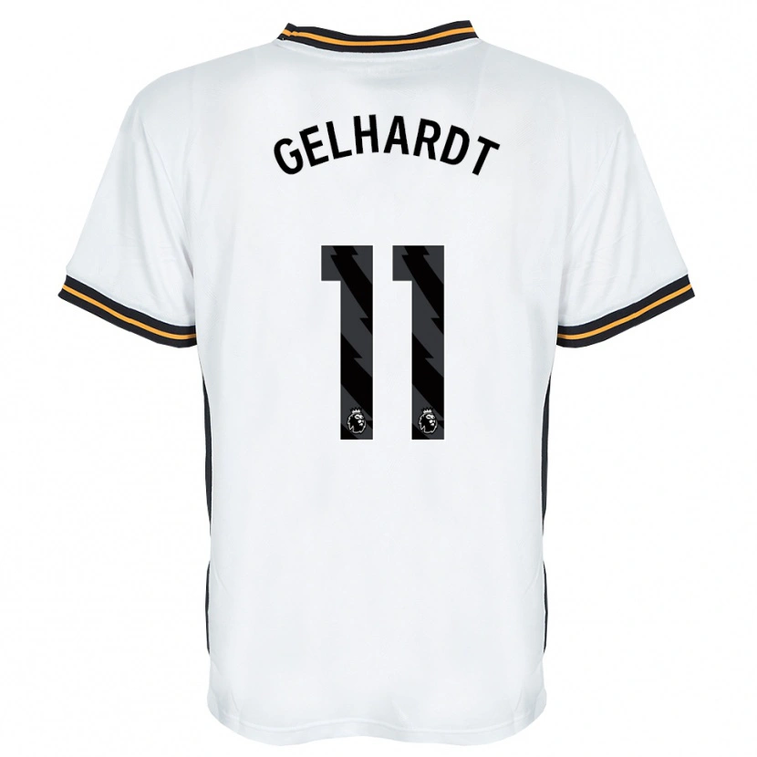 Danxen Mænd Joe Gelhardt #11 Hvid Orange Sort Udebane Spillertrøjer 2026/27 Trøje T-Shirt