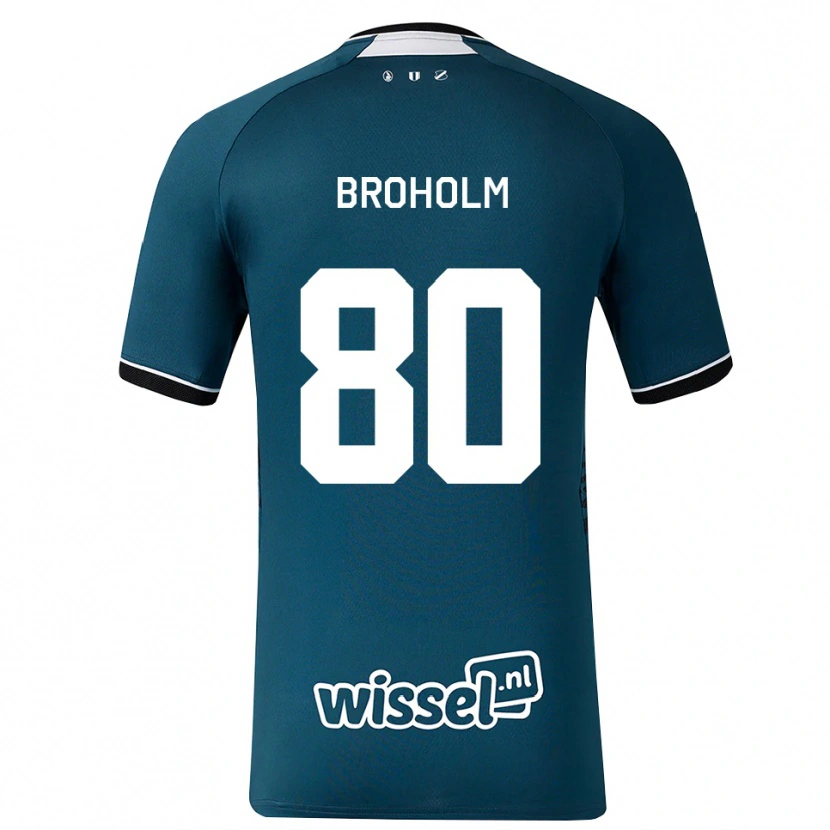 Danxen Mænd Marius Broholm #80 Mørkskifergrå Hvid Udebane Spillertrøjer 2026/27 Trøje T-Shirt