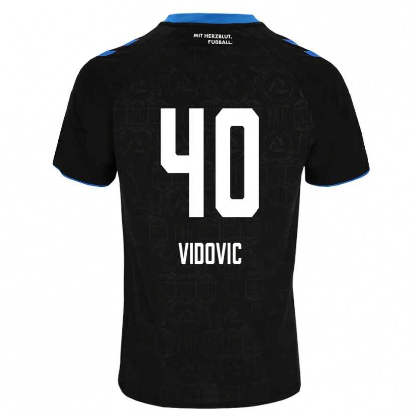Danxen Mænd Gabriel Vidovic #40 Sort Hvid Rød Hjemmebane Spillertrøjer 2026/27 Trøje T-Shirt