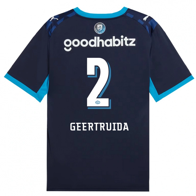 Danxen Mænd Lutsharel Geertruida #2 Jægerblå Kongeblå Tredje Sæt Spillertrøjer 2026/27 Trøje T-Shirt