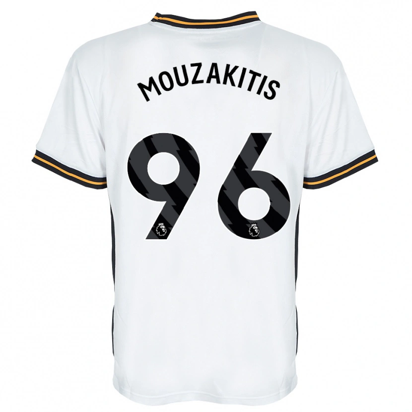 Danxen Mænd Christos Mouzakitis #96 Hvid Orange Sort Udebane Spillertrøjer 2026/27 Trøje T-Shirt