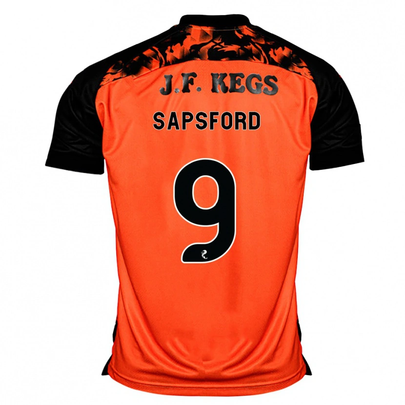 Danxen Kvinder Zachary Sapsford #9 Orange Sort Hvid Hjemmebane Spillertrøjer 2026/27 Trøje T-Shirt