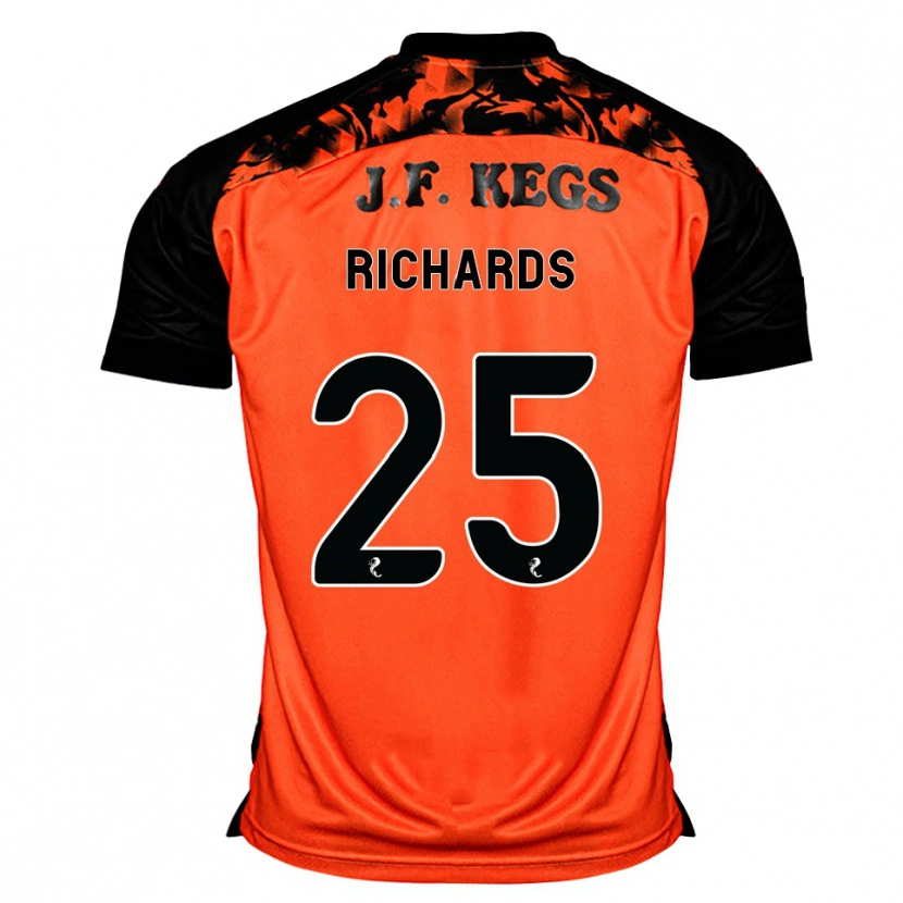 Danxen Kvinder Dave Richards #25 Orange Sort Hvid Hjemmebane Spillertrøjer 2026/27 Trøje T-Shirt
