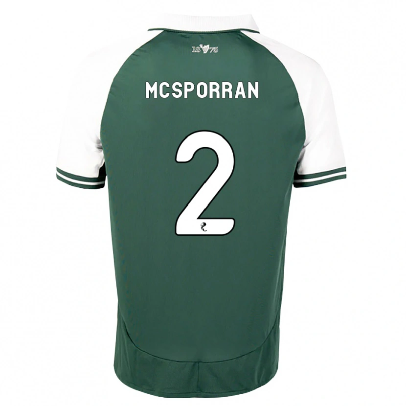 Danxen Kvinder Arran Mcsporran #2 Havgrøn Hvid Hjemmebane Spillertrøjer 2026/27 Trøje T-Shirt