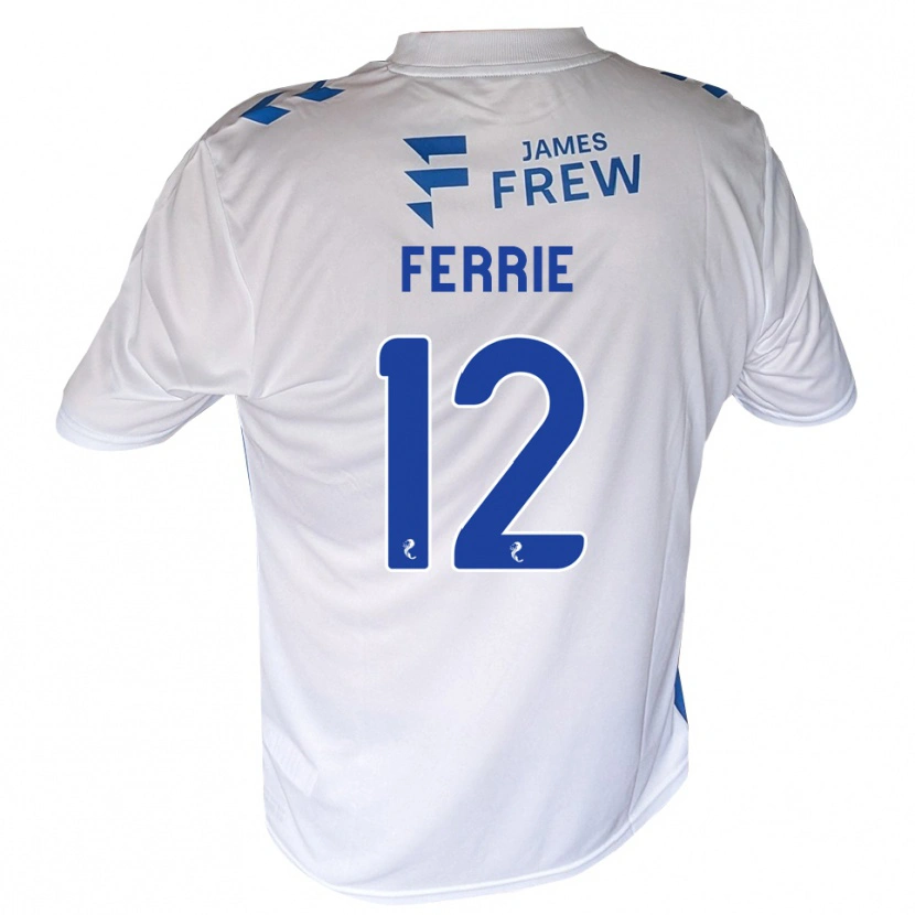 Danxen Kvinder Calum Ferrie #12 Kongeblå Hvid Hjemmebane Spillertrøjer 2026/27 Trøje T-Shirt
