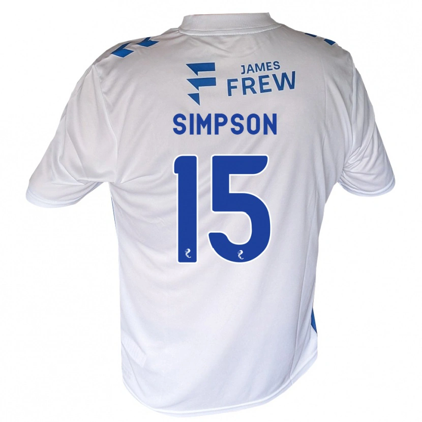 Danxen Kvinder Noah Simpson #15 Kongeblå Hvid Hjemmebane Spillertrøjer 2026/27 Trøje T-Shirt