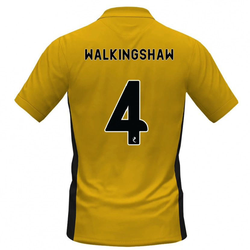 Danxen Kvinder Rachel Walkingshaw #4 Orange Sort Hjemmebane Spillertrøjer 2026/27 Trøje T-Shirt