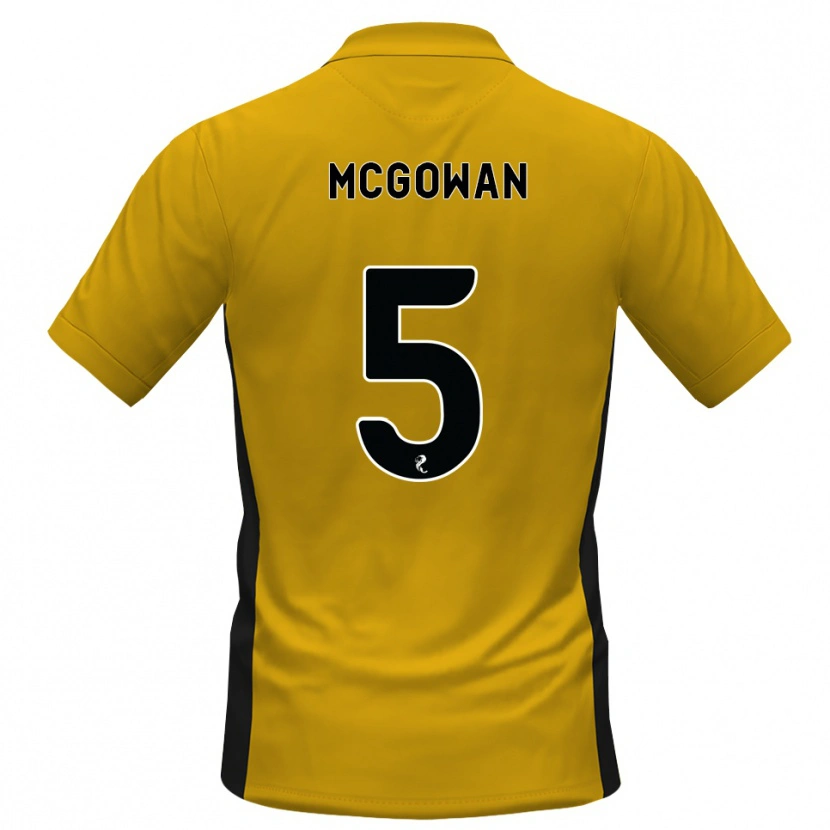 Danxen Kvinder Ryan Mcgowan #5 Orange Sort Hjemmebane Spillertrøjer 2026/27 Trøje T-Shirt