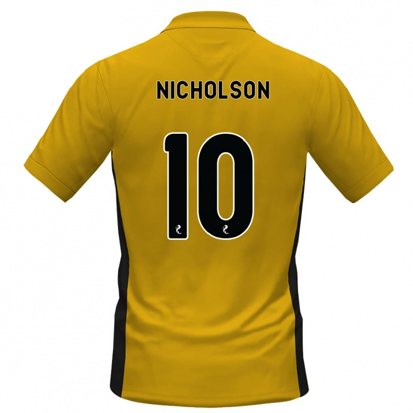 Danxen Kvinder Sam Nicholson #10 Orange Sort Hjemmebane Spillertrøjer 2026/27 Trøje T-Shirt