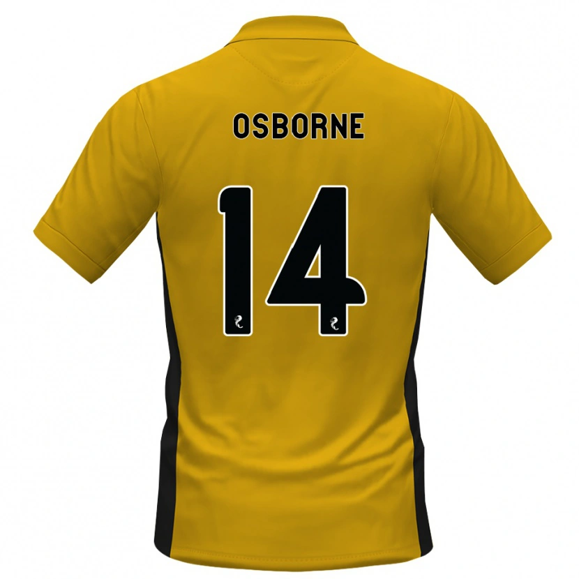 Danxen Kvinder Ellie Osborne #14 Orange Sort Hjemmebane Spillertrøjer 2026/27 Trøje T-Shirt