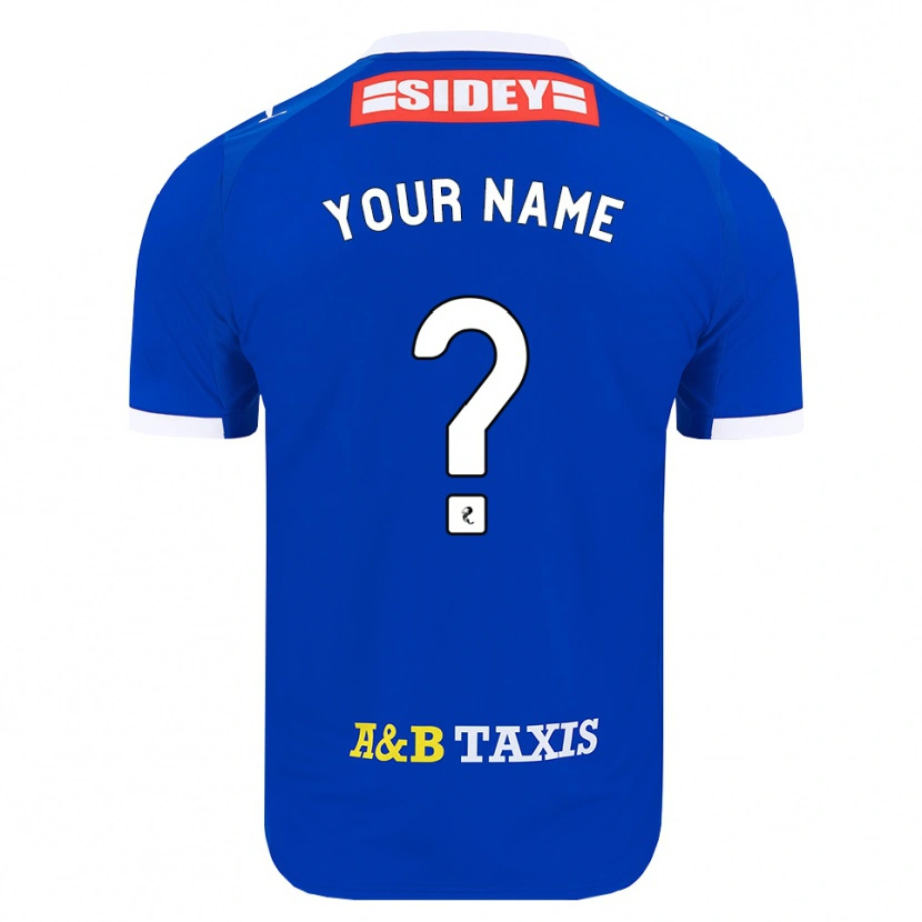 Danxen Kvinder Dit Navn #0 Blå Rød Gul Hjemmebane Spillertrøjer 2026/27 Trøje T-Shirt