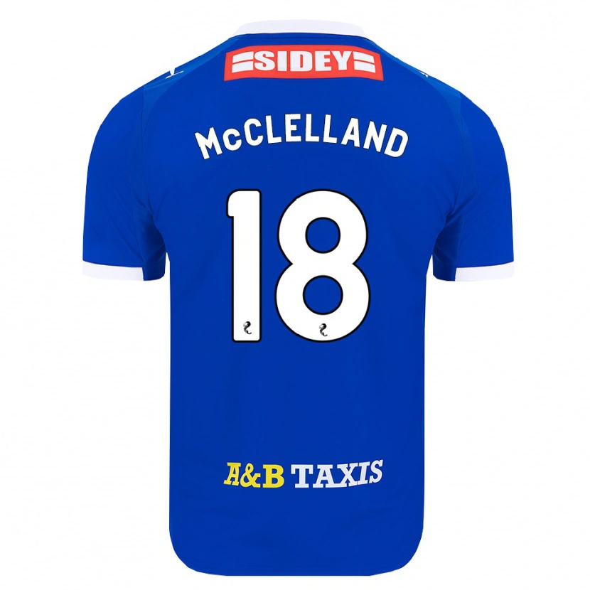 Danxen Kvinder Sam Mcclelland #18 Blå Rød Gul Hjemmebane Spillertrøjer 2026/27 Trøje T-Shirt