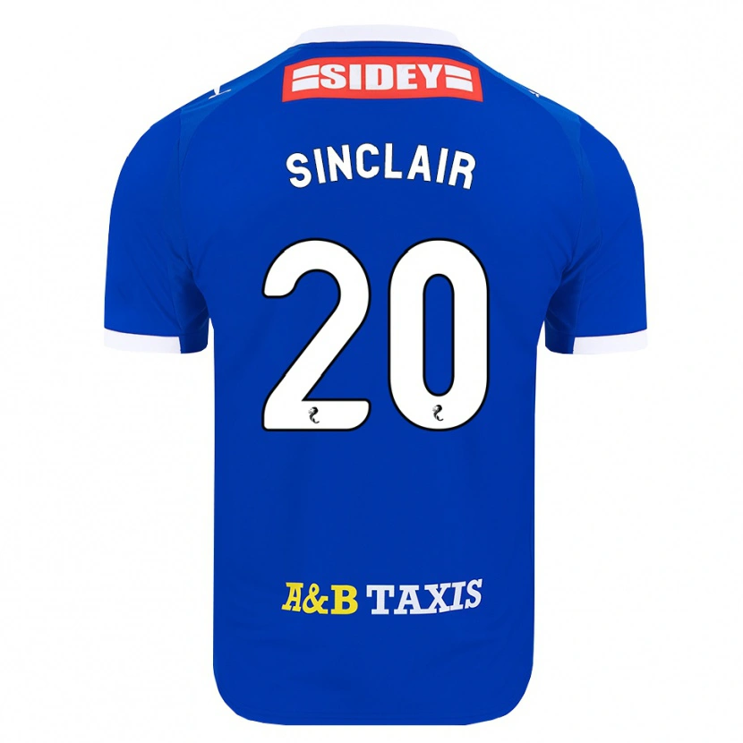 Danxen Kvinder Ross Sinclair #20 Blå Rød Gul Hjemmebane Spillertrøjer 2026/27 Trøje T-Shirt