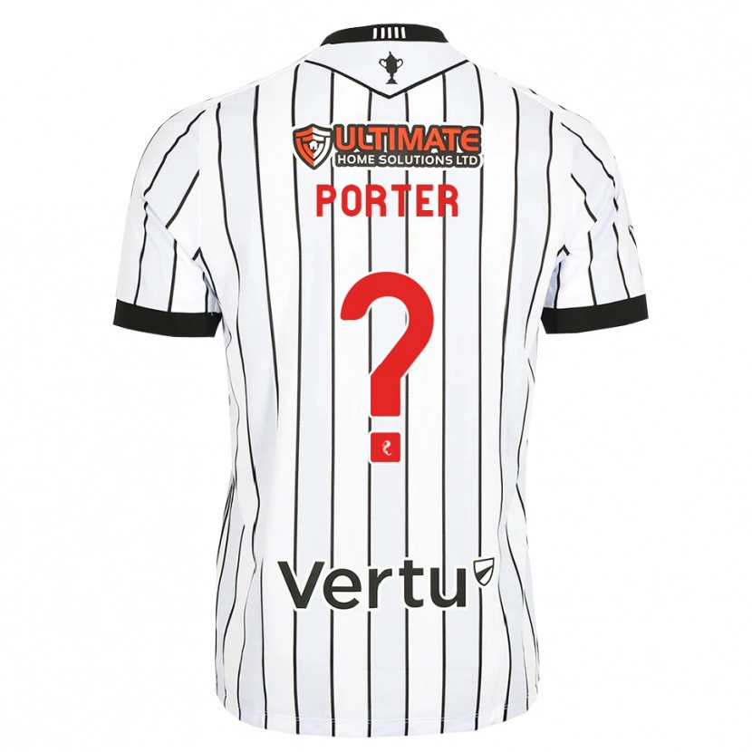 Danxen Kvinder Ryan Porter #0 Hvid Sort Rød Hjemmebane Spillertrøjer 2026/27 Trøje T-Shirt