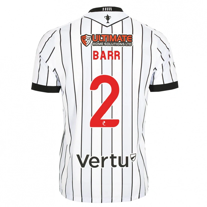 Danxen Kvinder Jack Barr #2 Hvid Sort Rød Hjemmebane Spillertrøjer 2026/27 Trøje T-Shirt