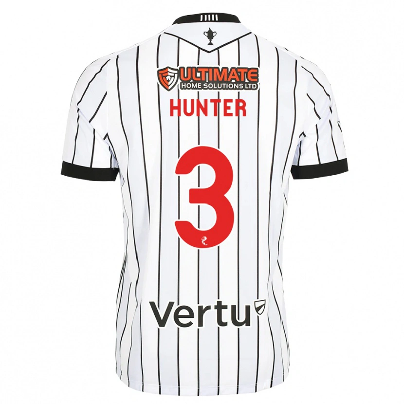 Danxen Kvinder Lyle Hunter #3 Hvid Sort Rød Hjemmebane Spillertrøjer 2026/27 Trøje T-Shirt