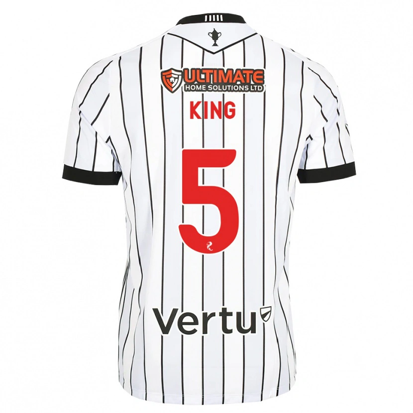 Danxen Kvinder Richard King #5 Hvid Sort Rød Hjemmebane Spillertrøjer 2026/27 Trøje T-Shirt