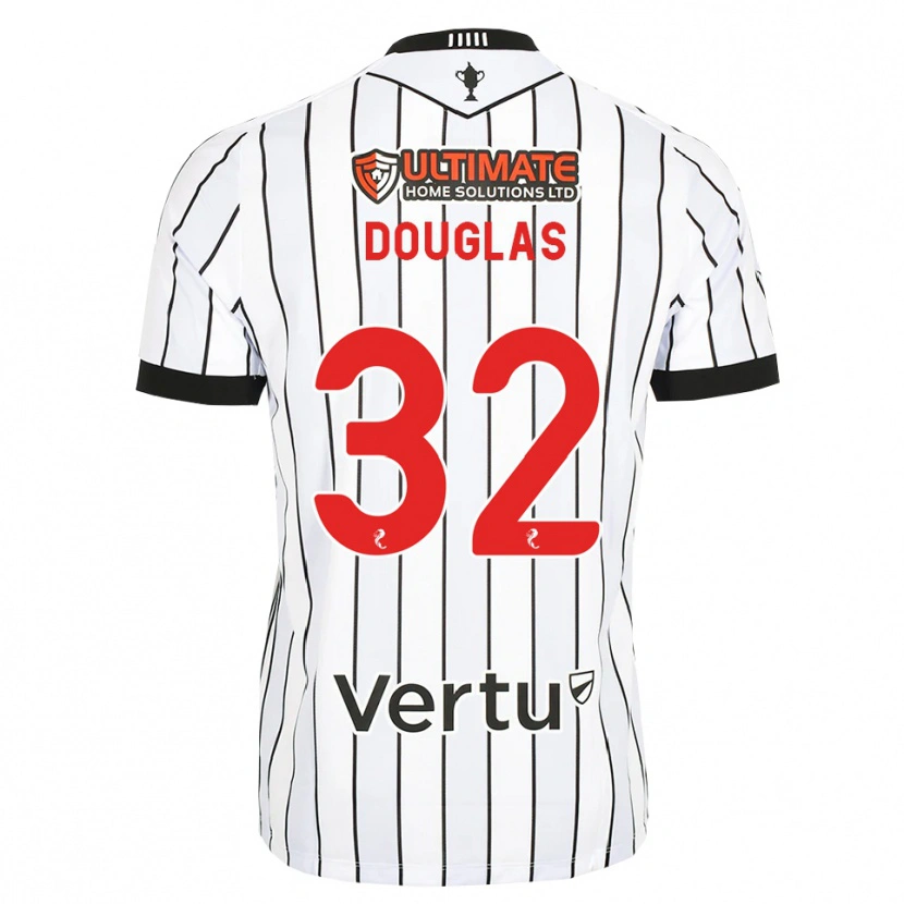 Danxen Kvinder Luke Douglas #32 Hvid Sort Rød Hjemmebane Spillertrøjer 2026/27 Trøje T-Shirt
