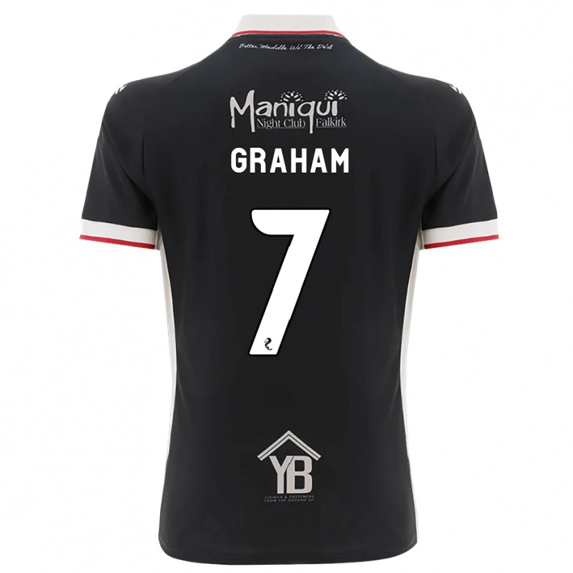 Danxen Kvinder Brian Graham #7 Sort Hvid Rød Hjemmebane Spillertrøjer 2026/27 Trøje T-Shirt