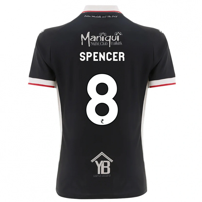 Danxen Kvinder Brad Spencer #8 Sort Hvid Rød Hjemmebane Spillertrøjer 2026/27 Trøje T-Shirt