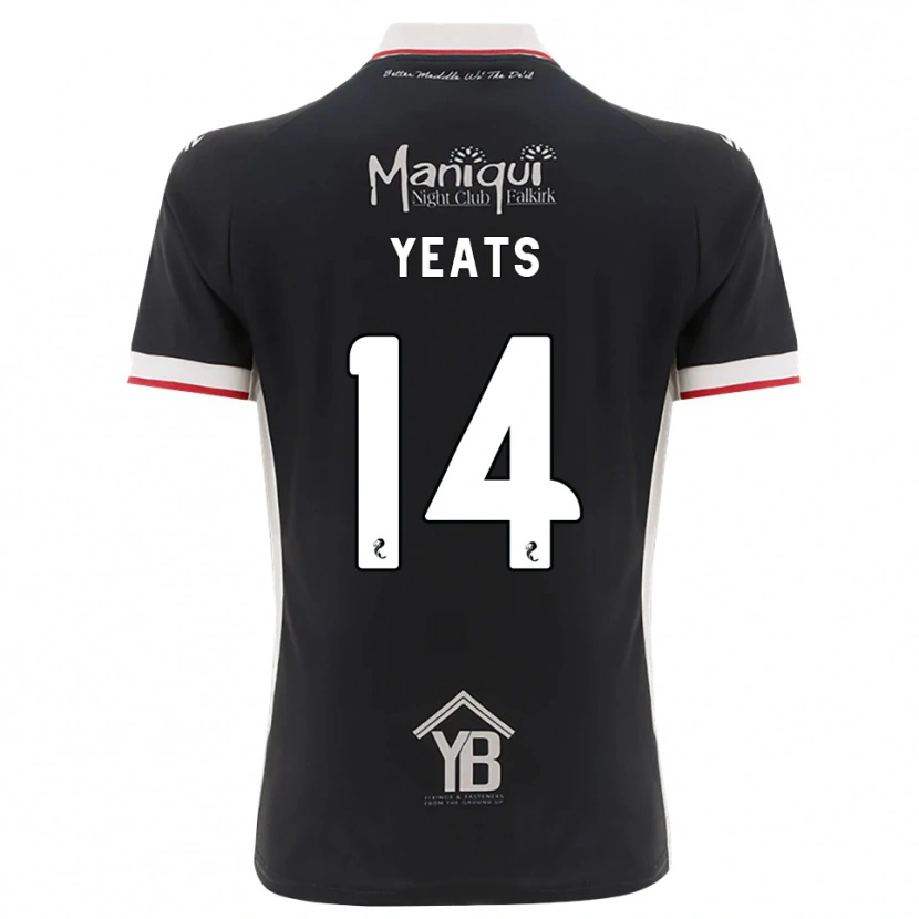 Danxen Kvinder Finn Yeats #14 Sort Hvid Rød Hjemmebane Spillertrøjer 2026/27 Trøje T-Shirt