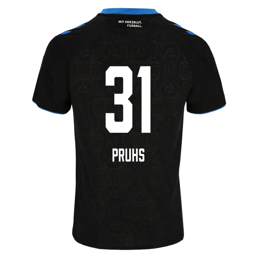 Danxen Kvinder Florian Pruhs #31 Sort Hvid Rød Hjemmebane Spillertrøjer 2026/27 Trøje T-Shirt