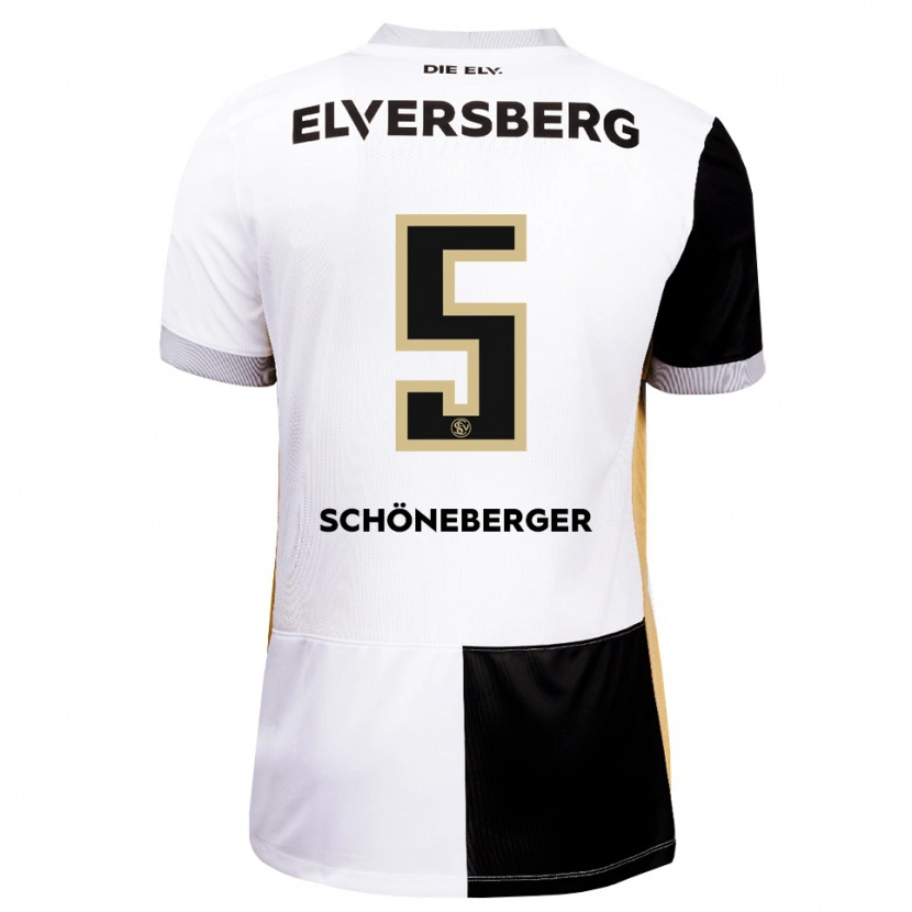 Danxen Kvinder Louis Schöneberger #5 Sort Hvid Brun Hjemmebane Spillertrøjer 2026/27 Trøje T-Shirt