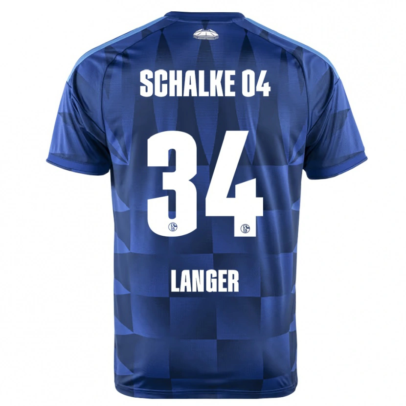 Danxen Kvinder Michael Langer #34 Mørkeblå Gul Hvid Hjemmebane Spillertrøjer 2026/27 Trøje T-Shirt