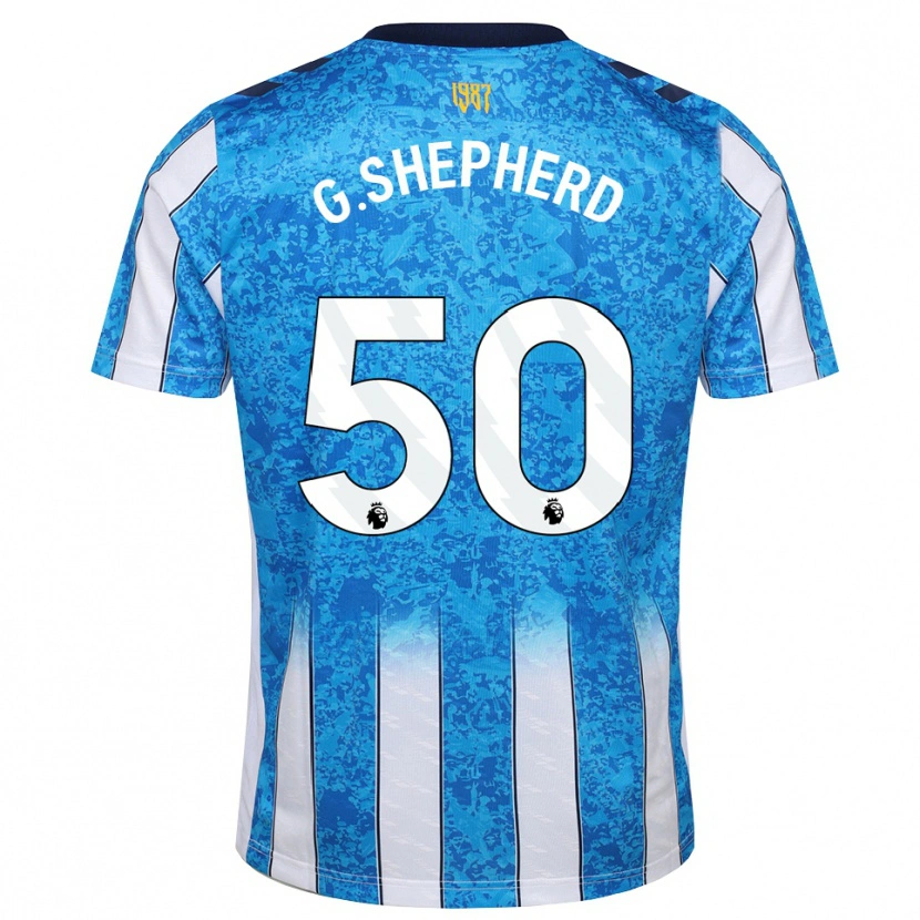 Danxen Kvinder George Shepherd #50 Hvid Blå Orange Hjemmebane Spillertrøjer 2026/27 Trøje T-Shirt