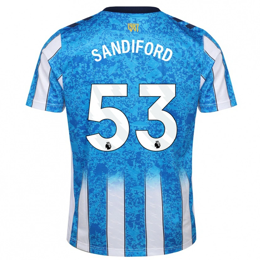 Danxen Kvinder Greg Sandiford #53 Hvid Blå Orange Hjemmebane Spillertrøjer 2026/27 Trøje T-Shirt