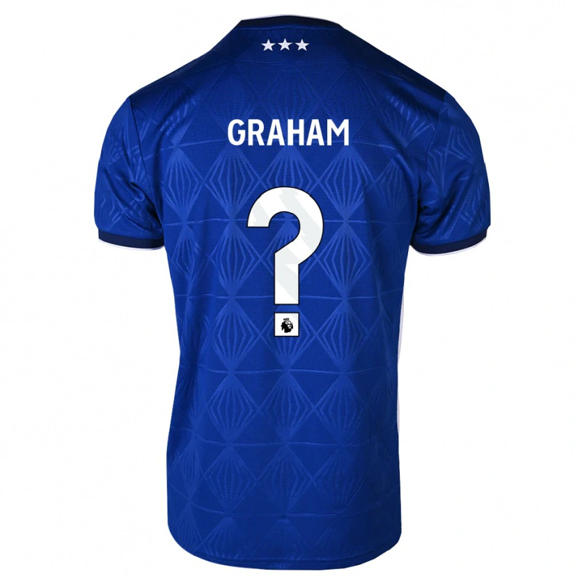 Danxen Kvinder Alex Graham #0 Mellemblå Hvid Rød Hjemmebane Spillertrøjer 2026/27 Trøje T-Shirt