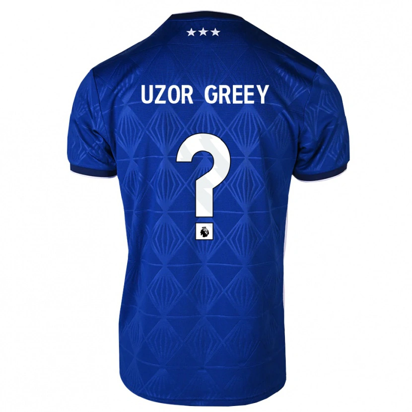 Danxen Kvinder Chuks Uzor-Greey #0 Mellemblå Hvid Rød Hjemmebane Spillertrøjer 2026/27 Trøje T-Shirt