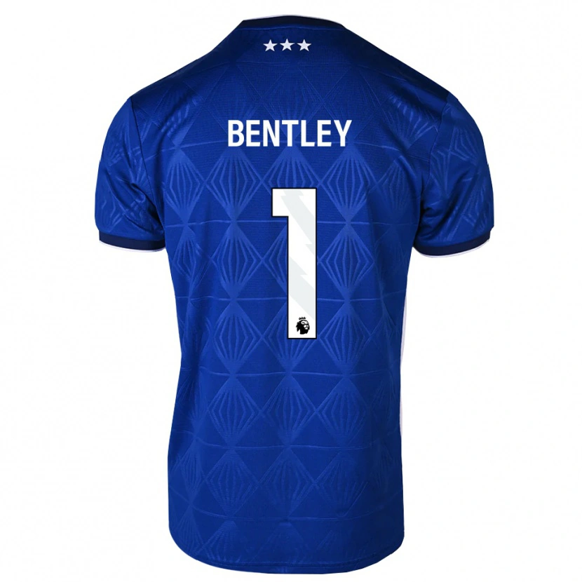 Danxen Kvinder Josh Bentley #1 Mellemblå Hvid Rød Hjemmebane Spillertrøjer 2026/27 Trøje T-Shirt