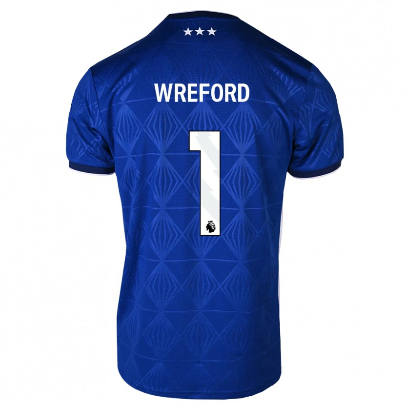 Danxen Kvinder Ruben Wreford #1 Mellemblå Hvid Rød Hjemmebane Spillertrøjer 2026/27 Trøje T-Shirt