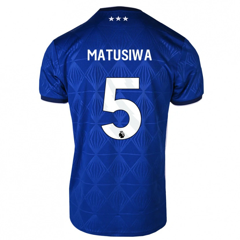 Danxen Kvinder Azor Matusiwa #5 Mellemblå Hvid Rød Hjemmebane Spillertrøjer 2026/27 Trøje T-Shirt