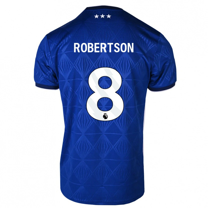Danxen Kvinder Kyra Robertson #8 Mellemblå Hvid Rød Hjemmebane Spillertrøjer 2026/27 Trøje T-Shirt