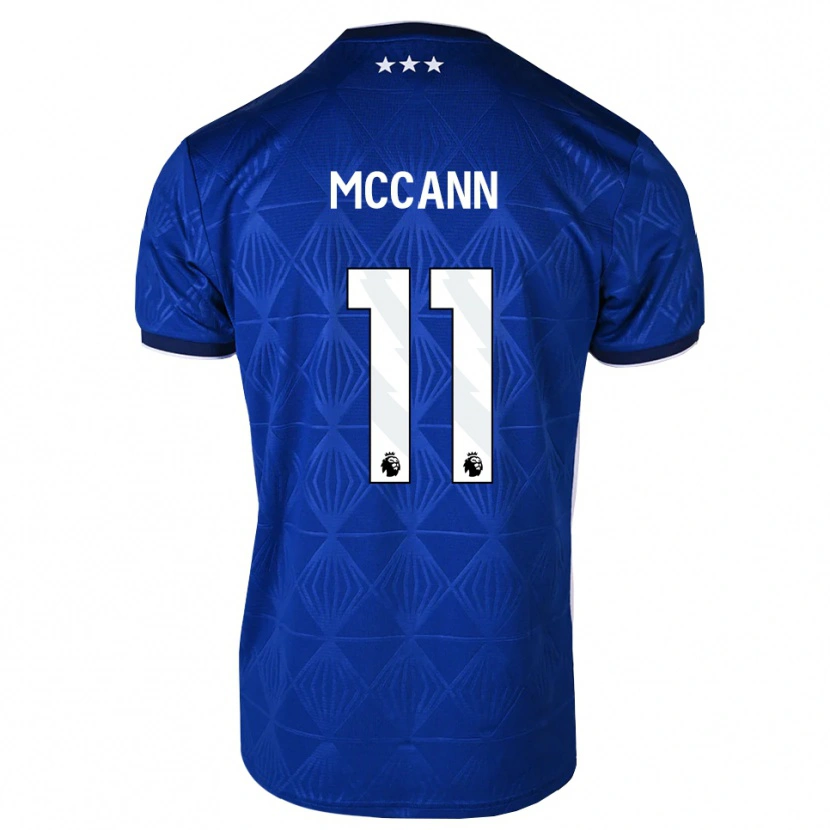 Danxen Kvinder Darragh Mccann #11 Mellemblå Hvid Rød Hjemmebane Spillertrøjer 2026/27 Trøje T-Shirt