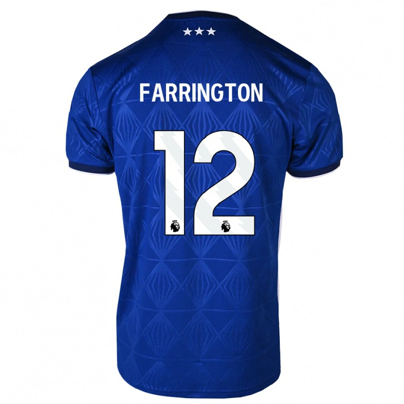 Danxen Kvinder Noah Farrington #12 Mellemblå Hvid Rød Hjemmebane Spillertrøjer 2026/27 Trøje T-Shirt