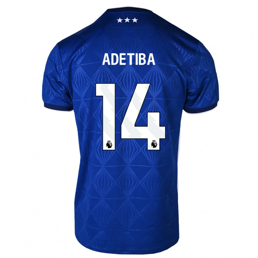 Danxen Kvinder Jayden Adetiba #14 Mellemblå Hvid Rød Hjemmebane Spillertrøjer 2026/27 Trøje T-Shirt