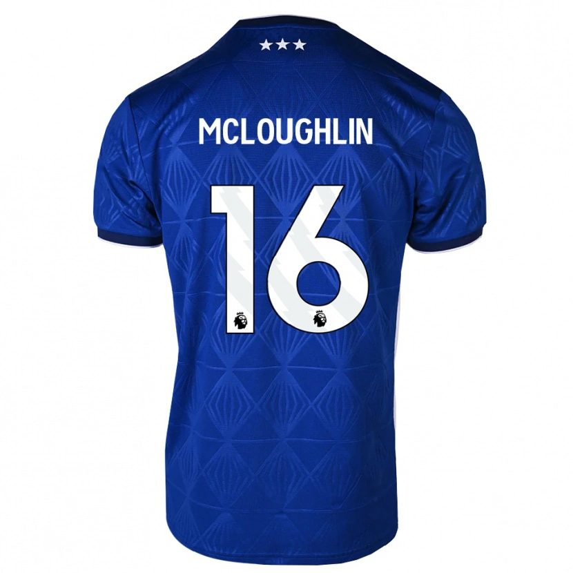 Danxen Kvinder Tommy Mcloughlin #16 Mellemblå Hvid Rød Hjemmebane Spillertrøjer 2026/27 Trøje T-Shirt