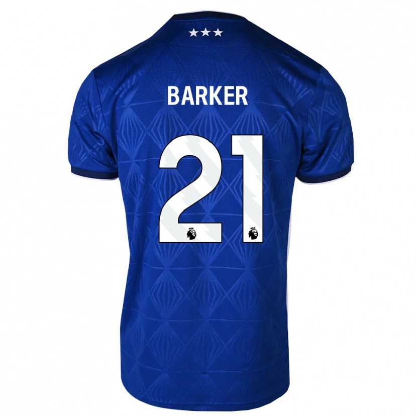 Danxen Kvinder Maisy Barker #21 Mellemblå Hvid Rød Hjemmebane Spillertrøjer 2026/27 Trøje T-Shirt
