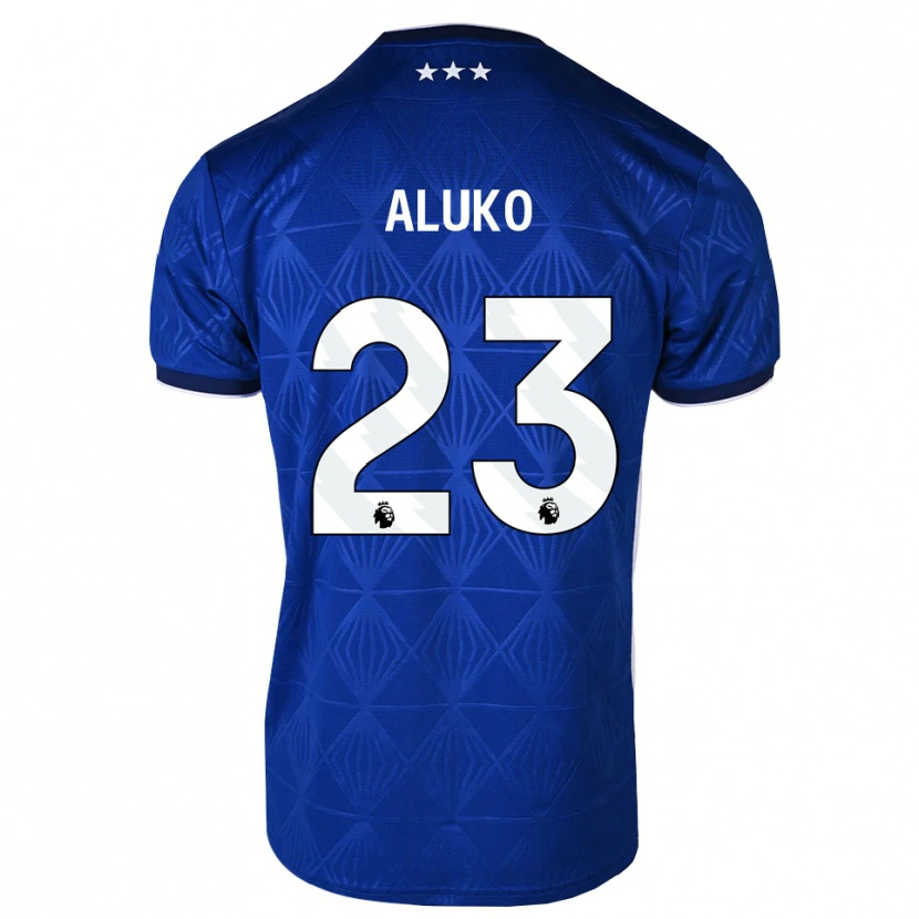 Danxen Kvinder Sone Aluko #23 Mellemblå Hvid Rød Hjemmebane Spillertrøjer 2026/27 Trøje T-Shirt