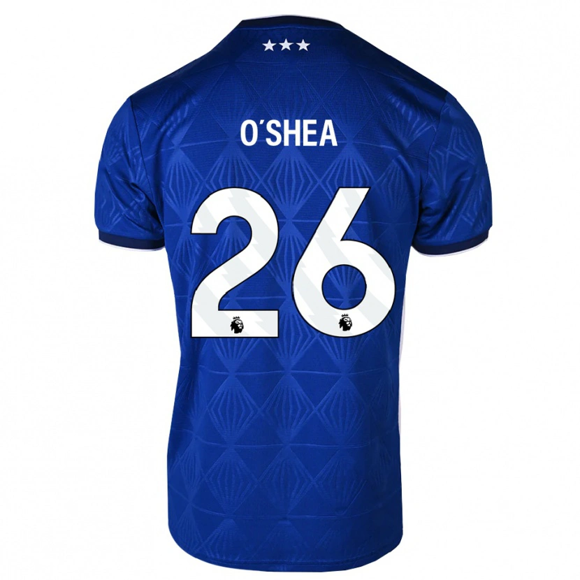 Danxen Kvinder Dara O'shea #26 Mellemblå Hvid Rød Hjemmebane Spillertrøjer 2026/27 Trøje T-Shirt