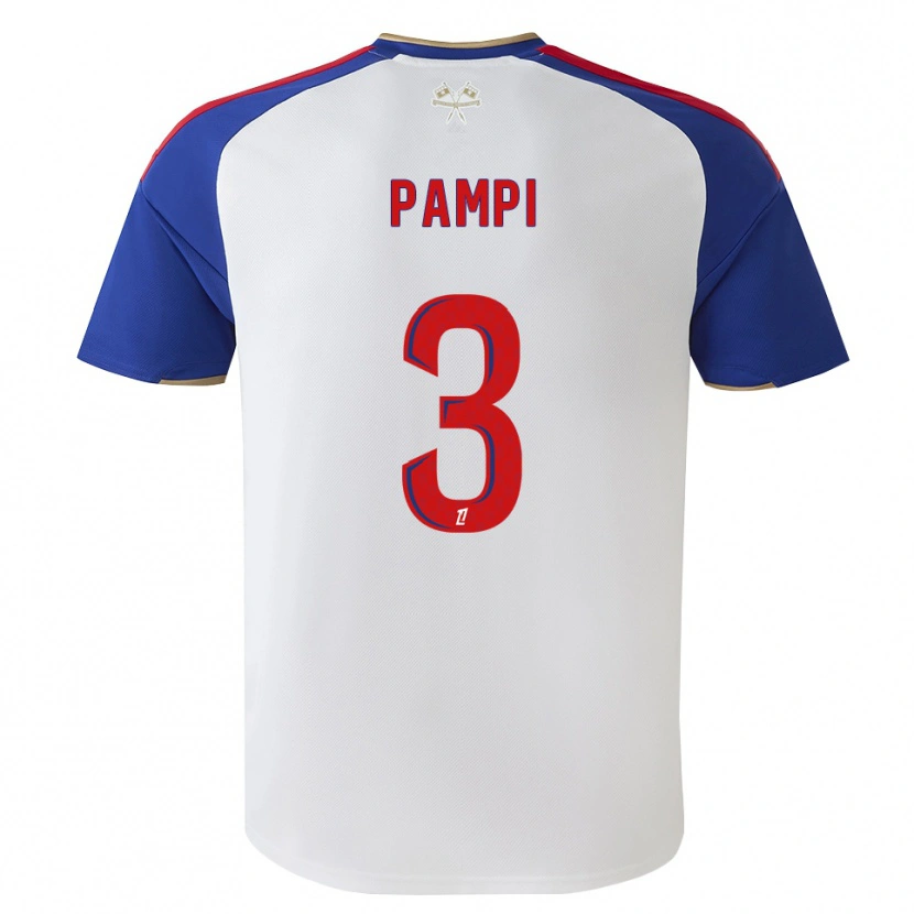 Danxen Kvinder Emanuel Pampi #3 Kongeblå Rød Hvid Hjemmebane Spillertrøjer 2026/27 Trøje T-Shirt
