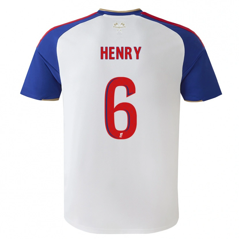 Danxen Kvinder Amandine Henry #6 Kongeblå Rød Hvid Hjemmebane Spillertrøjer 2026/27 Trøje T-Shirt