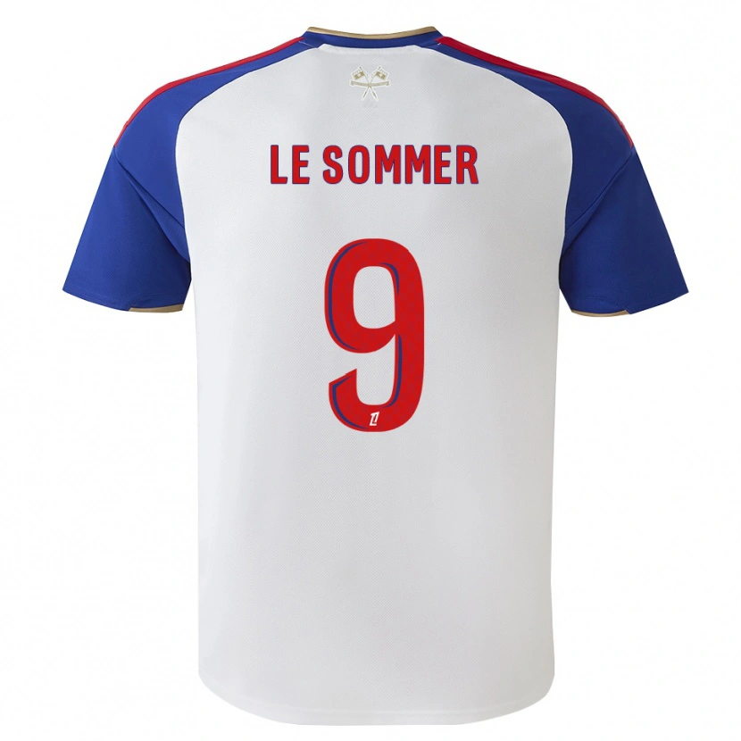 Danxen Kvinder Eugenie Le Sommer #9 Kongeblå Rød Hvid Hjemmebane Spillertrøjer 2026/27 Trøje T-Shirt
