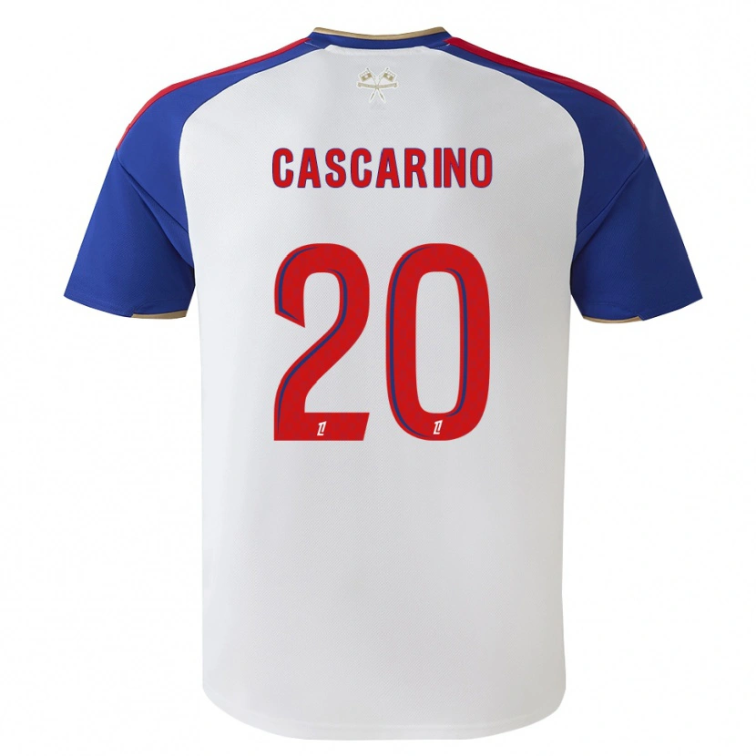 Danxen Kvinder Delphine Cascarino #20 Kongeblå Rød Hvid Hjemmebane Spillertrøjer 2026/27 Trøje T-Shirt